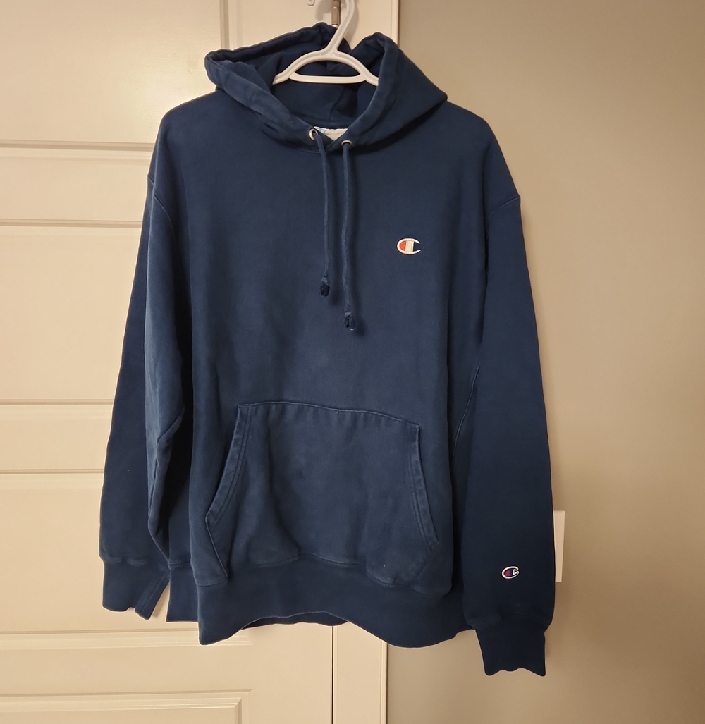 Champion Navy Crewneck Pullover Hoodie